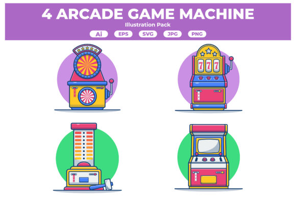 Arcade Game and Slot Machine Collection for Creative Projects