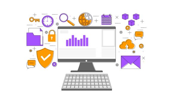 Computer with Statistics Infographics: Streamlining Data Communication Across Workflows