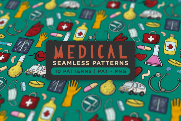 Creative Applications of Medical Seamless Patterns in Health-Themed Design Projects