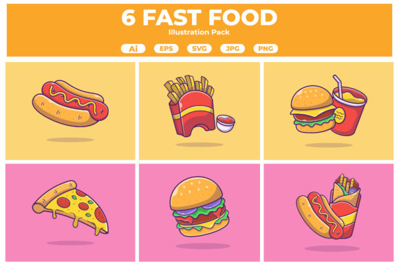 Fast Food Illustration Collection: Design Assets That Deliver Visual Impact