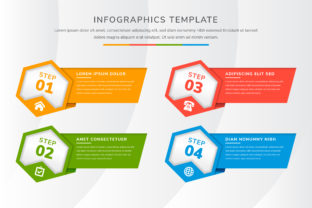 Flat Color Hexagon Infographics: A Modern Visual Tool for Business Presentations