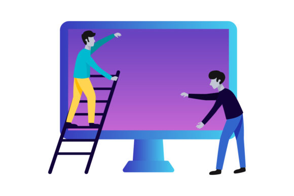 Flat Illustration Work from Home-06: Creative Design Made Simple