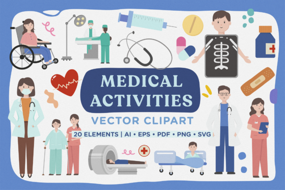 Medical Activity Vector Clipart Pack: A Versatile Visual Tool for Health-Related Projects