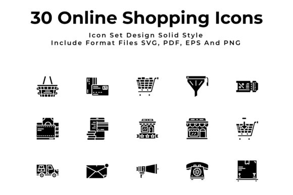 Online Shopping Icon Set for Modern Design Projects