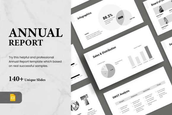 Professional Annual Report Google Slides Template for Modern Designers