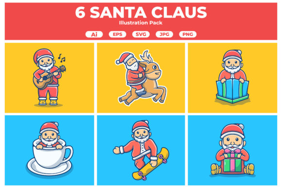 Santa Claus Illustration Collection: A Practical Asset for Creative and Commercial Projects