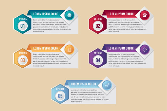 Understanding the 5-Step Process of Modern Infographics: Hexagon Square Templates for Clarity and Creativity